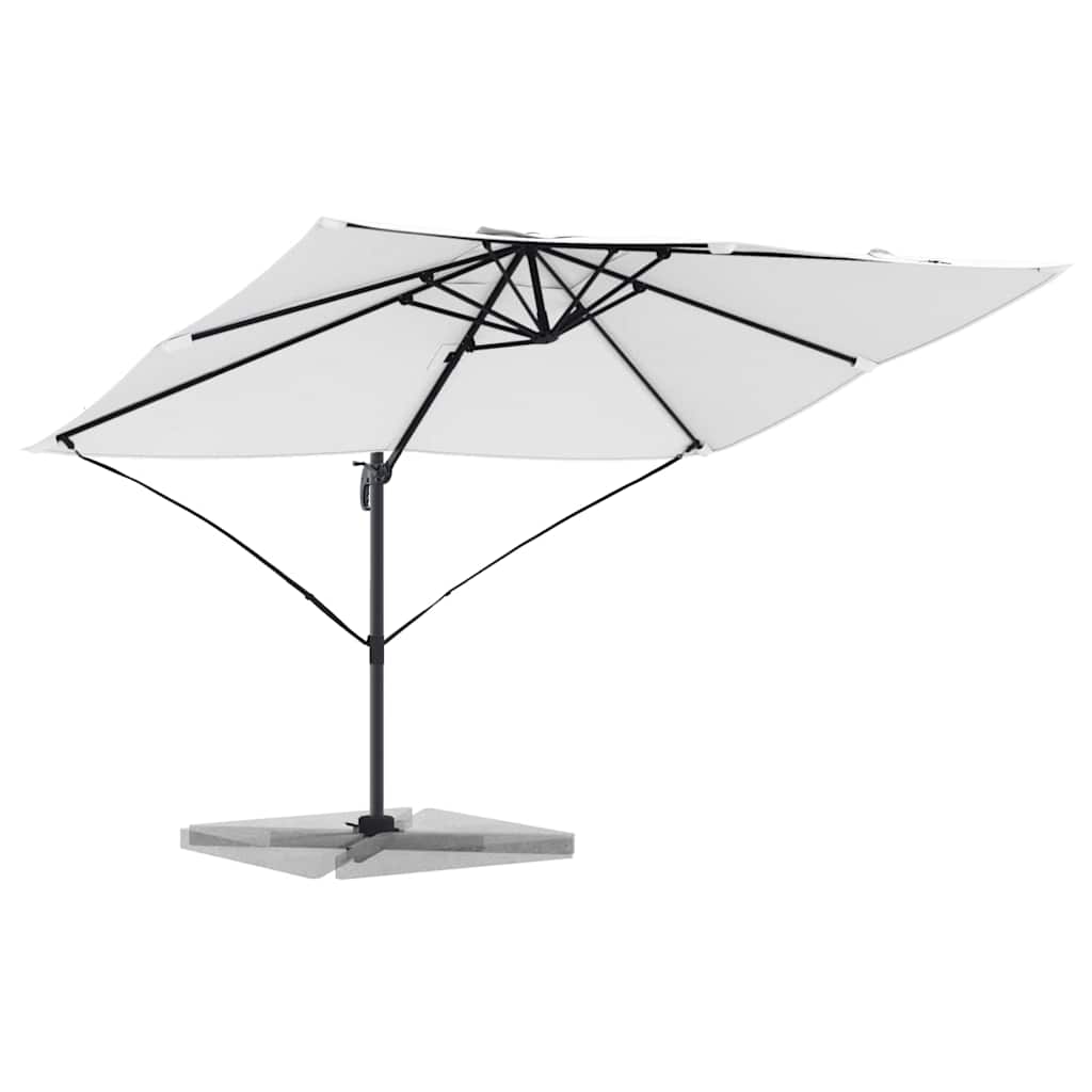 Sonnenschirm Sand 351 x 250 x 260 cm Polyester und Aluminium