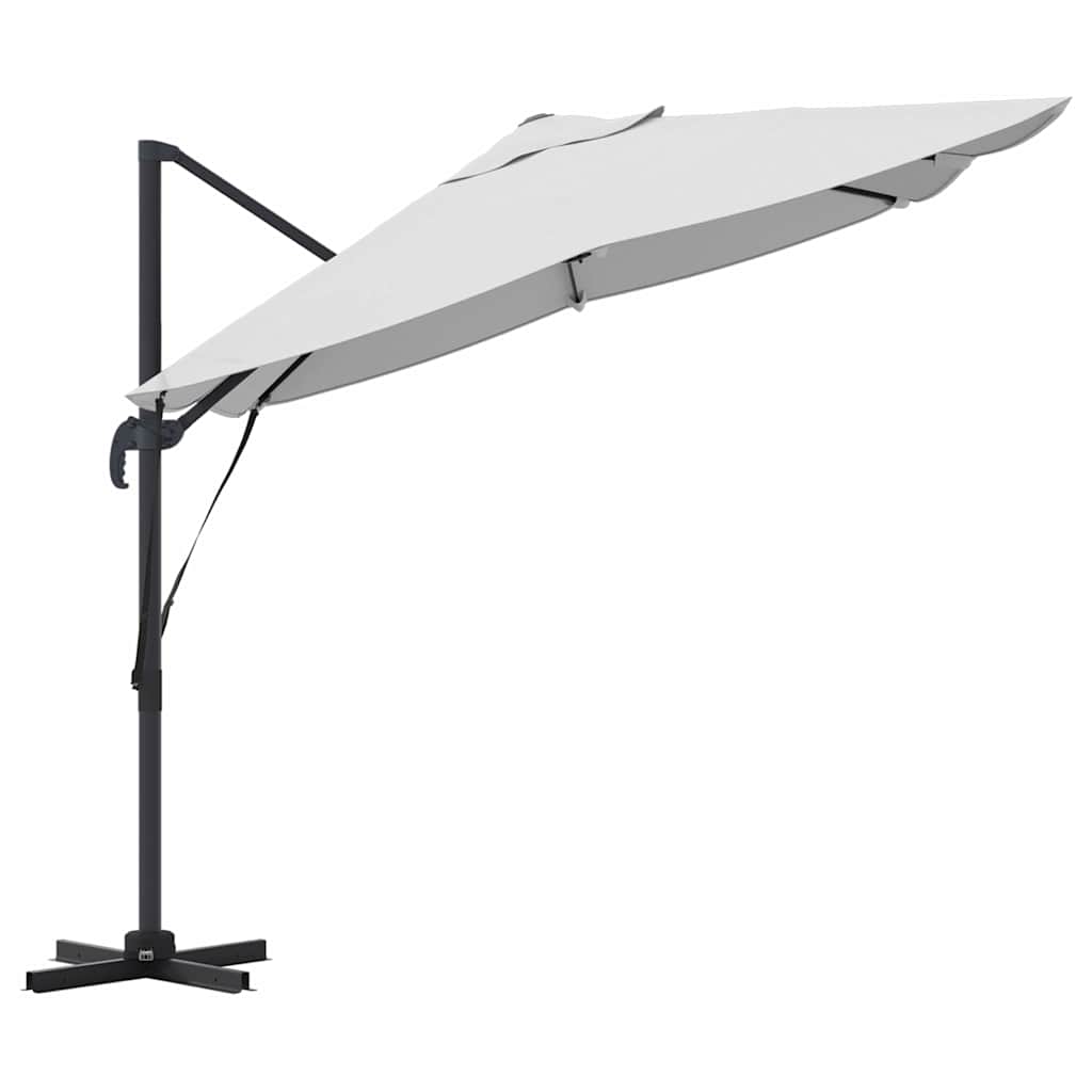 Sonnenschirm Sand 351 x 250 x 260 cm Polyester und Aluminium
