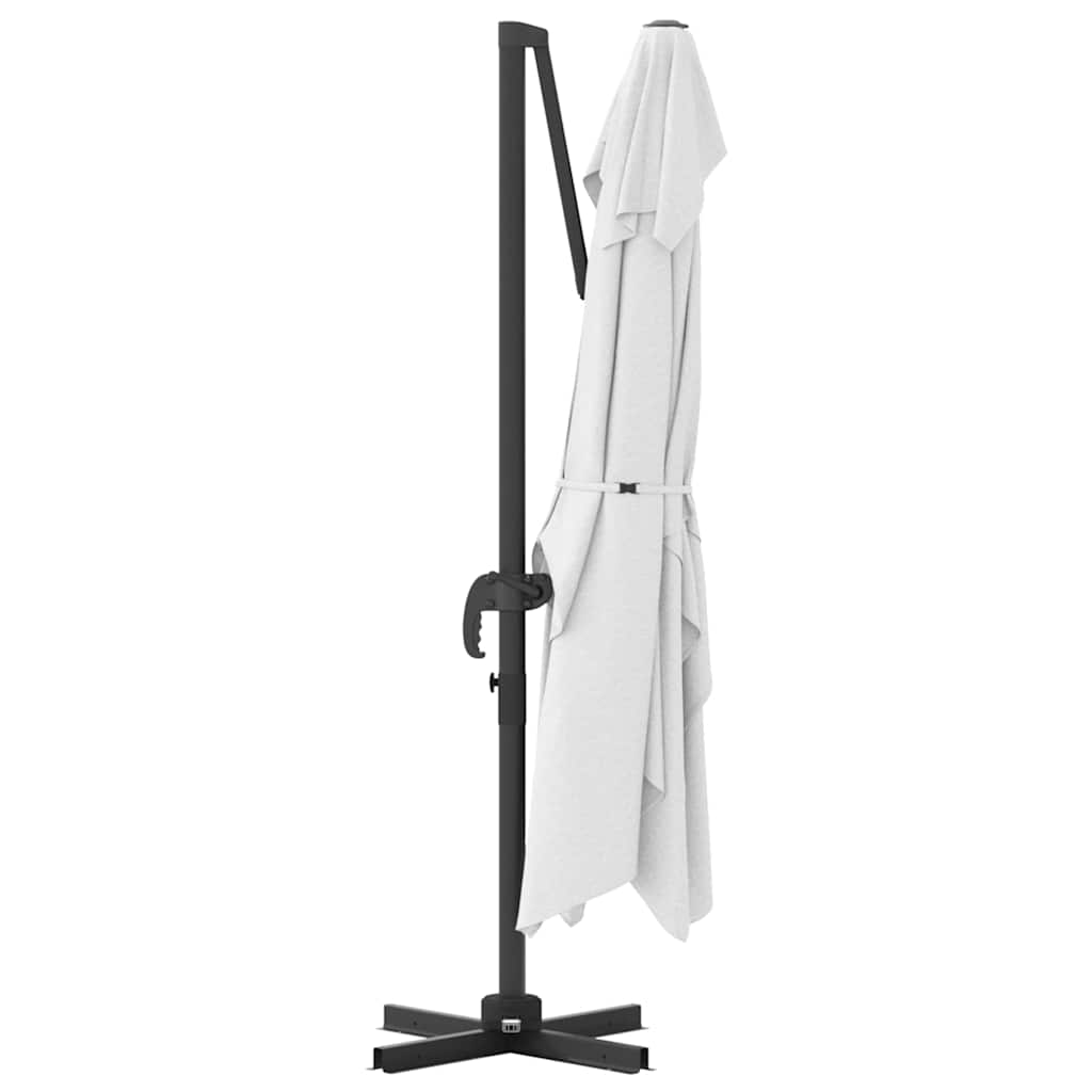 Sonnenschirm Sand 351 x 250 x 260 cm Polyester und Aluminium