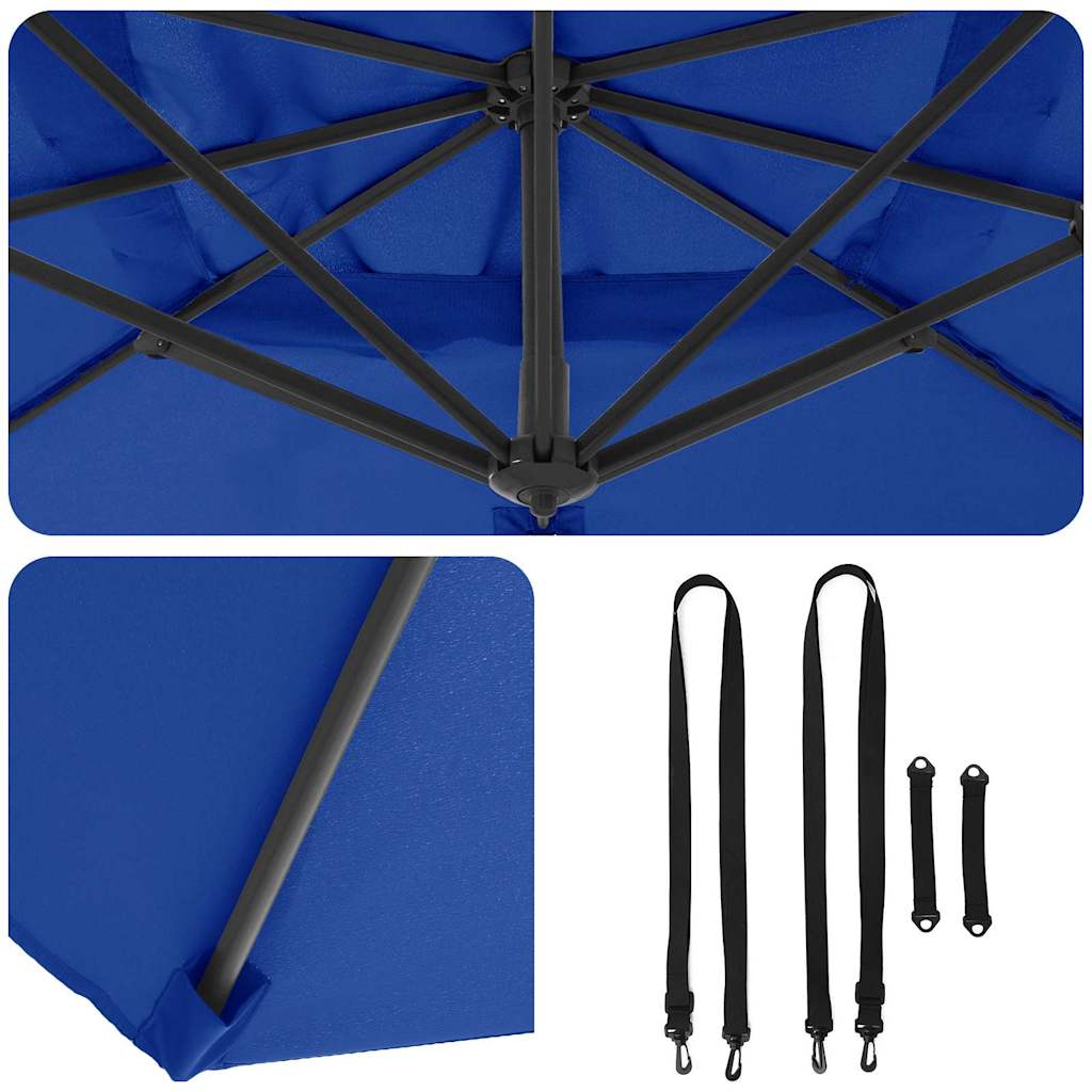 Sonnenschirm 351 x 250 x 260 cm Polyester und Aluminium
