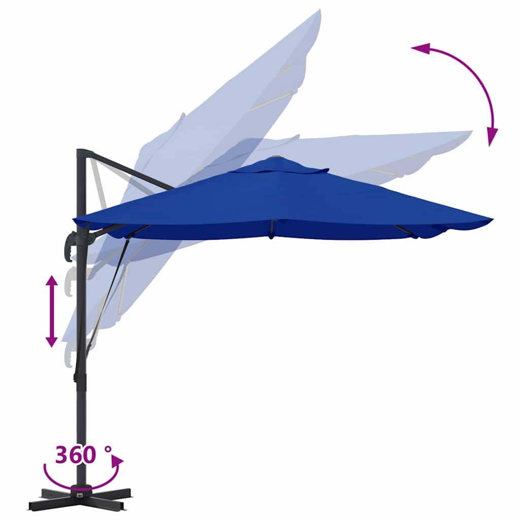 Sonnenschirm 351 x 250 x 260 cm Polyester und Aluminium