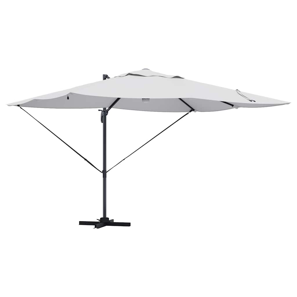 Sonnenschirm Sand 351 x 250 x 253 cm Polyester und Aluminium