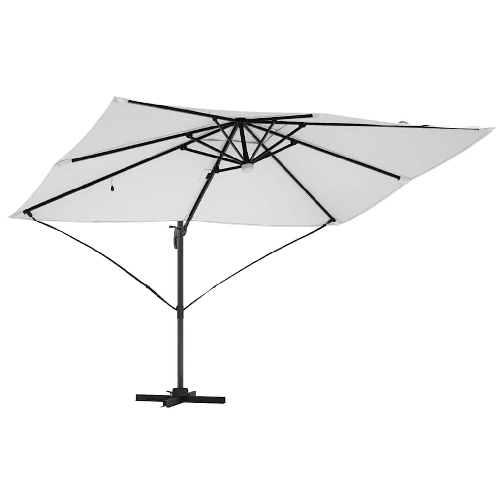 Sonnenschirm Sand 351 x 250 x 253 cm Polyester und Aluminium