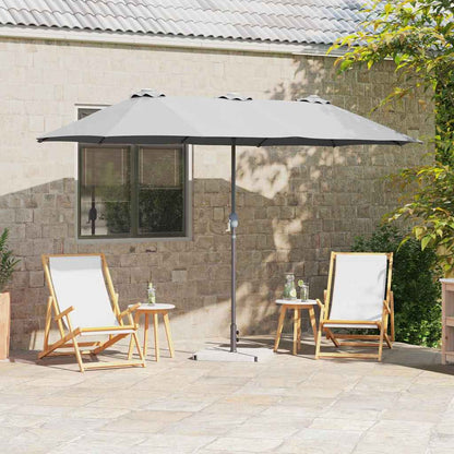 Garten-Sonnenschirm Sand 370 x 197 x 239 cm