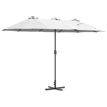 Garten-Sonnenschirm Sand 370 x 197 x 239 cm