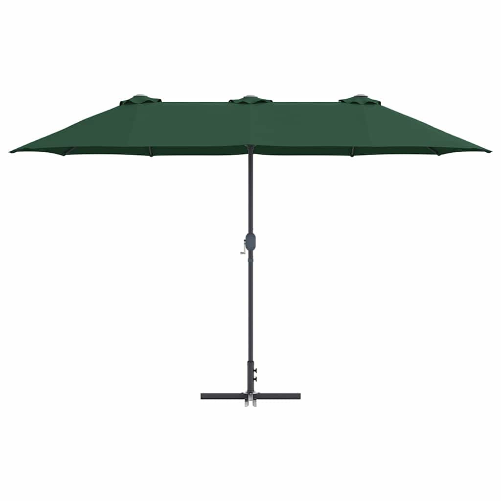 Garten-Sonnenschirm Grün 370 x 197 x 239 cm