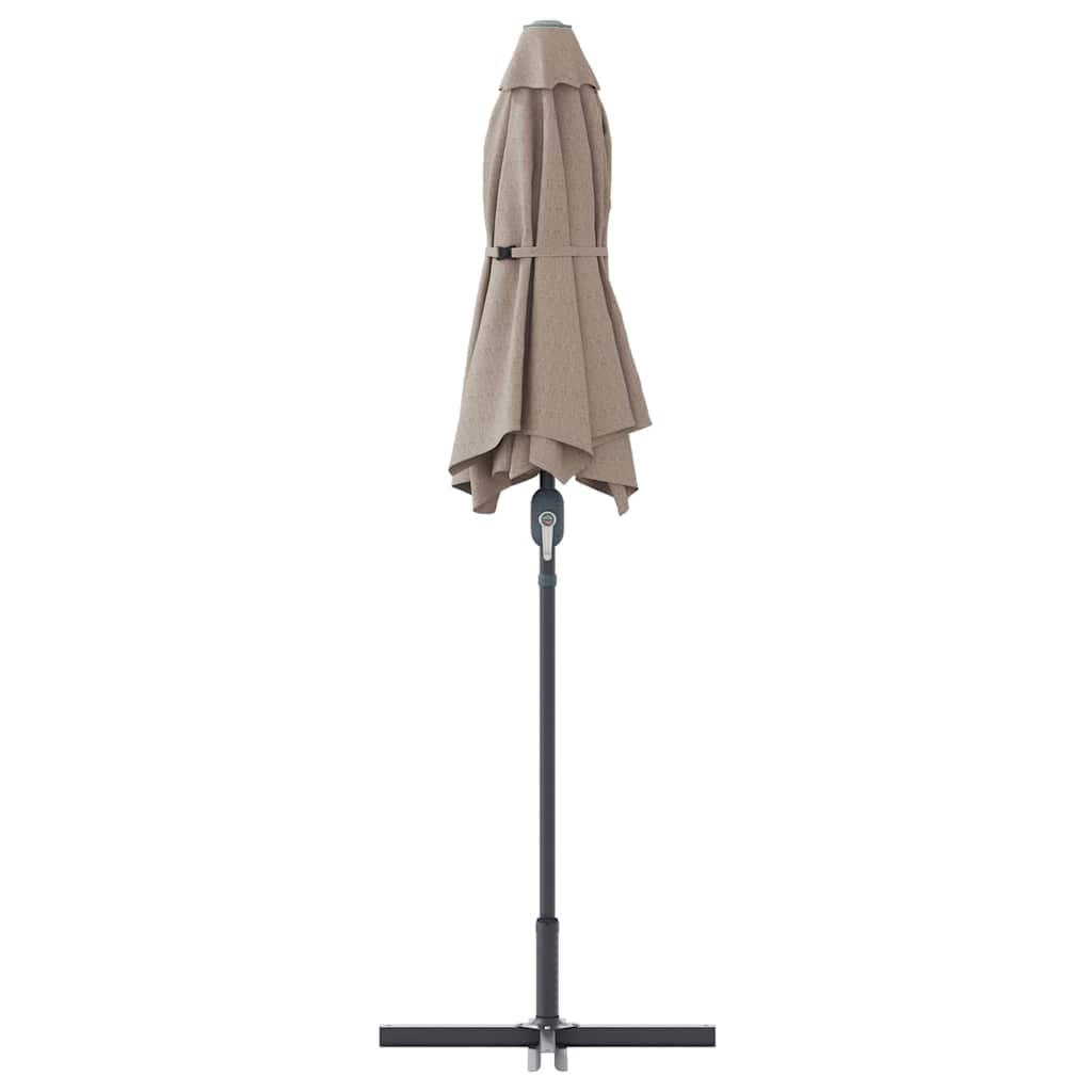 Garten-Sonnenschirm Taupe 370 x 197 x 239 cm