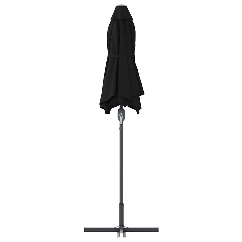 Garten-Sonnenschirm Schwarz 370 x 197 x 239 cm