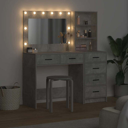Schminktisch 2 Stk. Grau 78,5 x 41 x 135 cm Holzwerkstoff