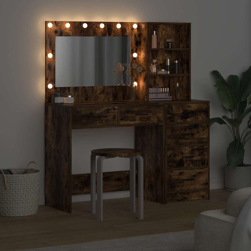 Schminktisch 2 Stk. Braun 78,5 x 41 x 135 cm Holzwerkstoff