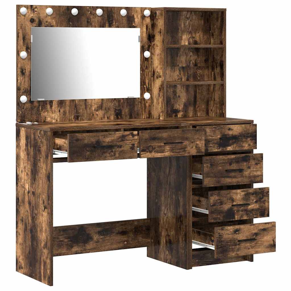 Schminktisch 2 Stk. Braun 78,5 x 41 x 135 cm Holzwerkstoff