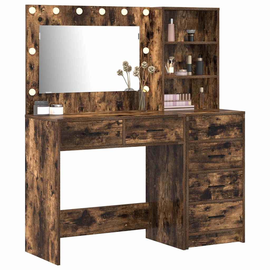 Schminktisch 2 Stk. Braun 78,5 x 41 x 135 cm Holzwerkstoff