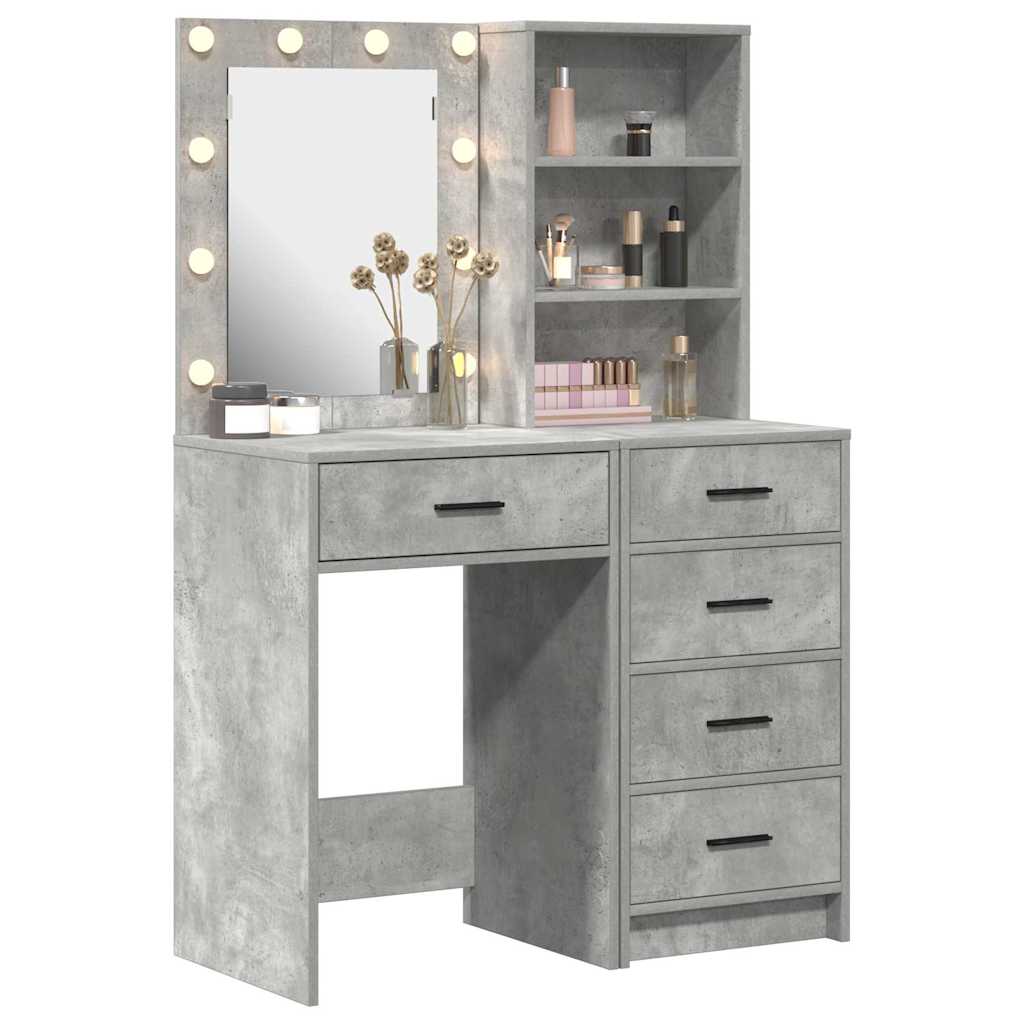 Schminktisch 2 pcs Grau 50 x 41 x 135 cm Holzwerkstoff