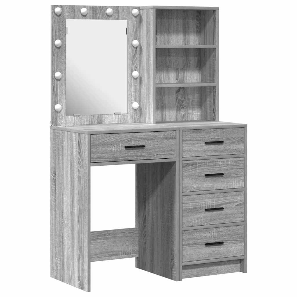 Schminktisch 2 stk. Grau 50 x 41 x 135 cm Holzwerkstoff
