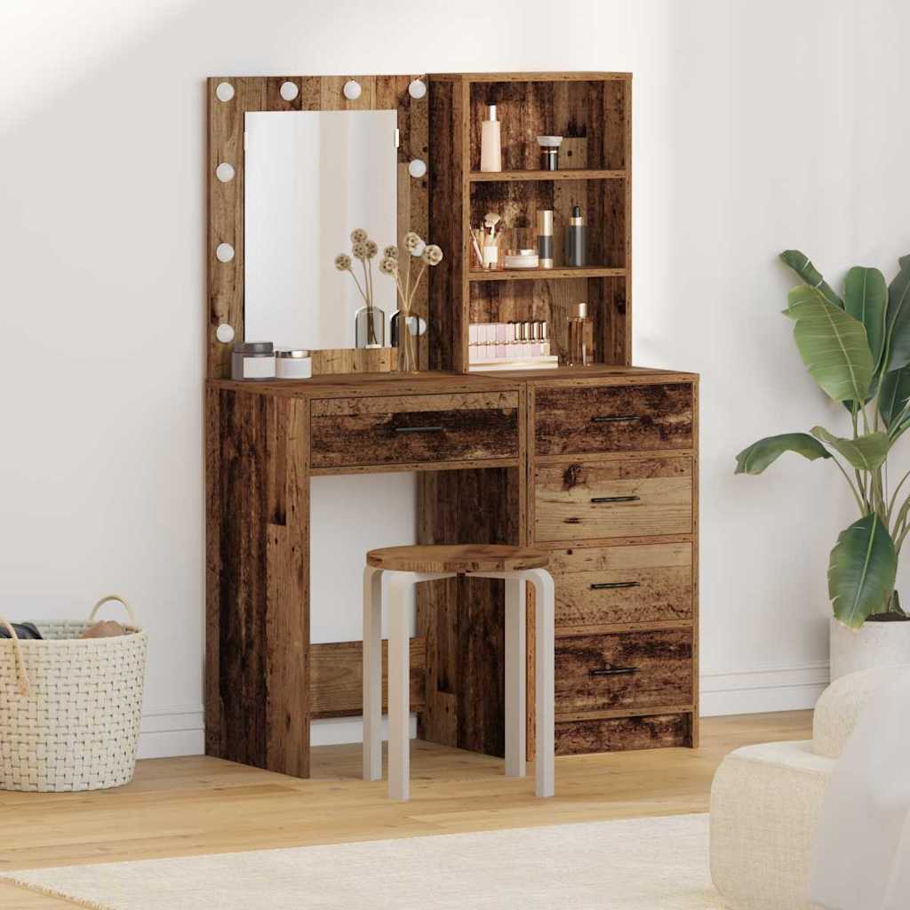 Schminktisch 2 stk. Braun 50 x 41 x 135 cm Holzwerkstoff