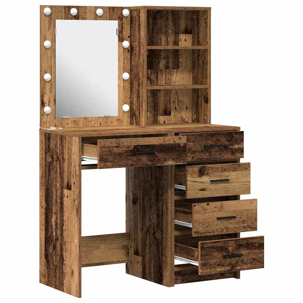Schminktisch 2 stk. Braun 50 x 41 x 135 cm Holzwerkstoff