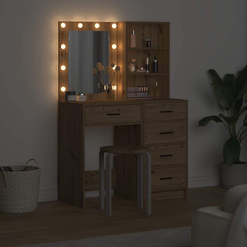 Schminktisch 2 stk. Braun 50 x 41 x 135 cm Holzwerkstoff