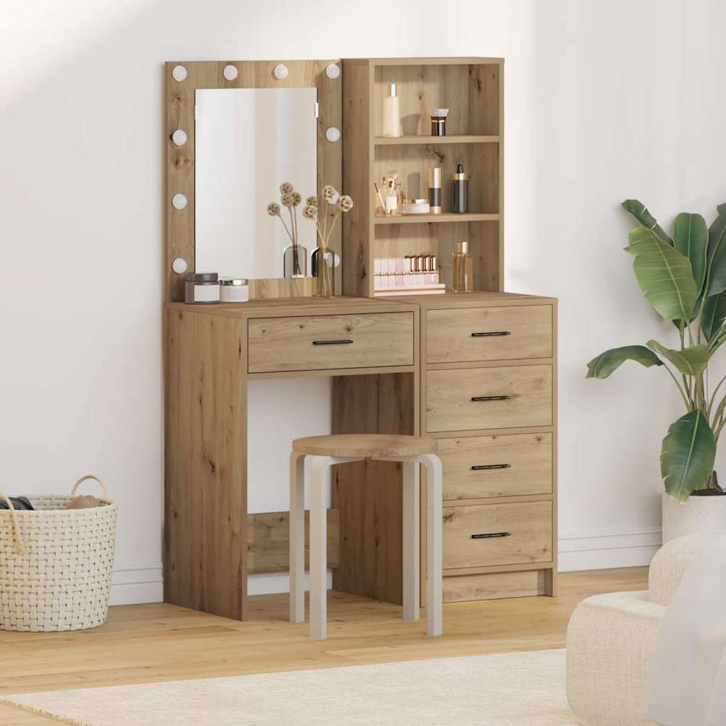 Schminktisch 2 stk. Braun 50 x 41 x 135 cm Holzwerkstoff