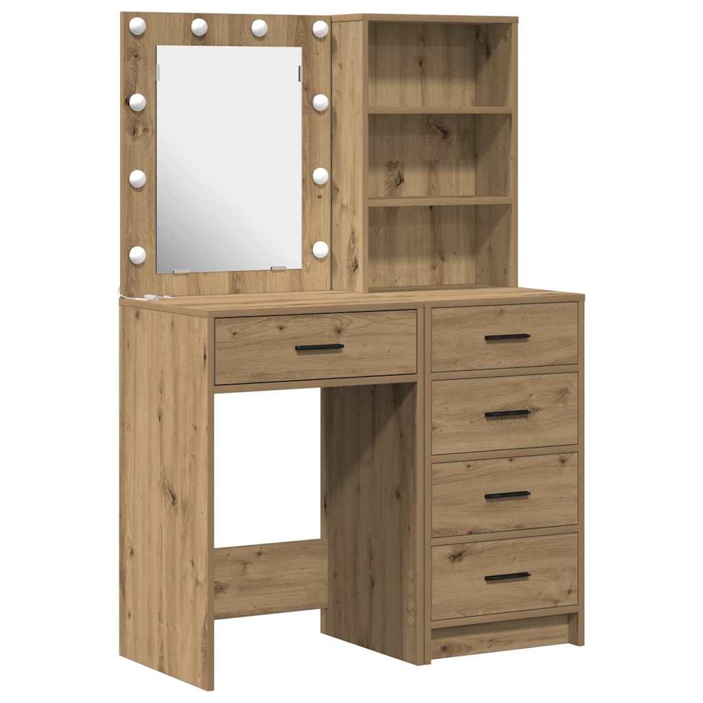 Schminktisch 2 stk. Braun 50 x 41 x 135 cm Holzwerkstoff