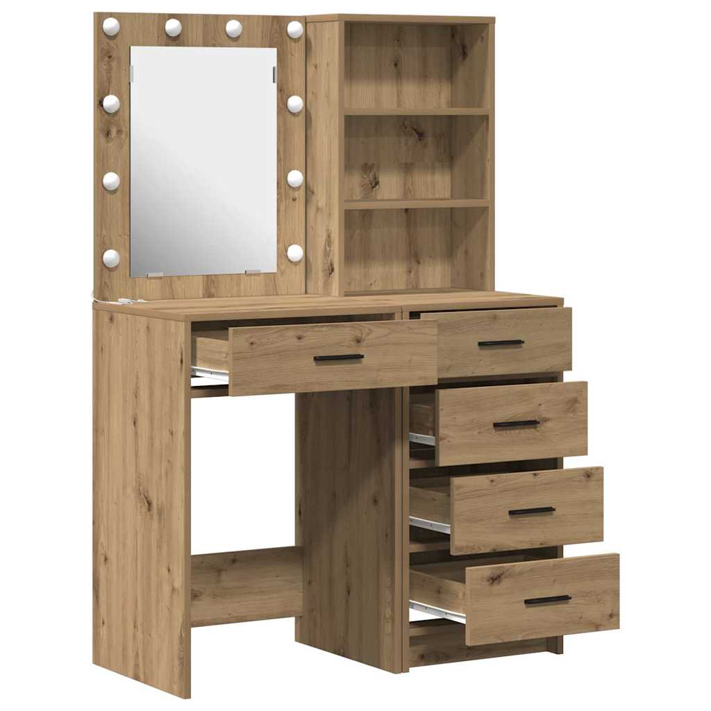 Schminktisch 2 stk. Braun 50 x 41 x 135 cm Holzwerkstoff