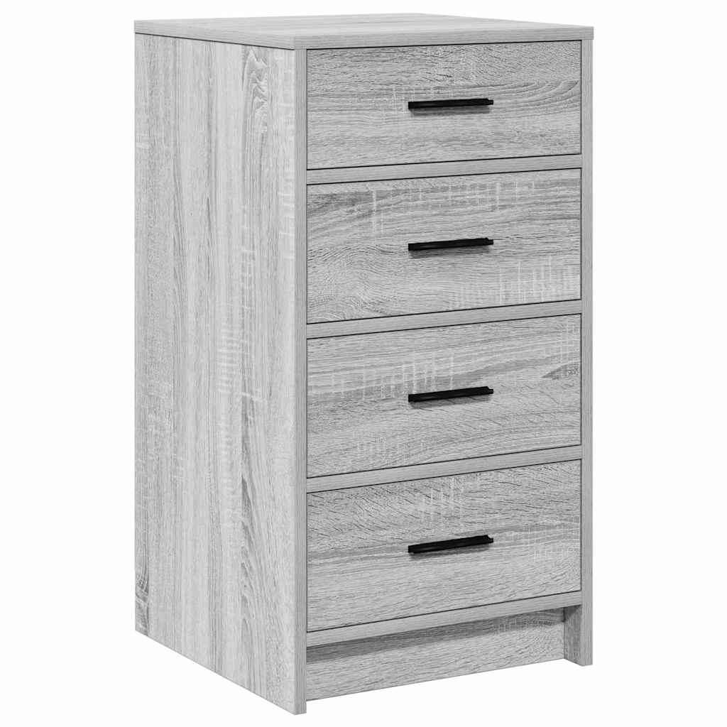 Schminktisch mit Schubladen 3 pcs Graues Sonoma Holzwerkstoff