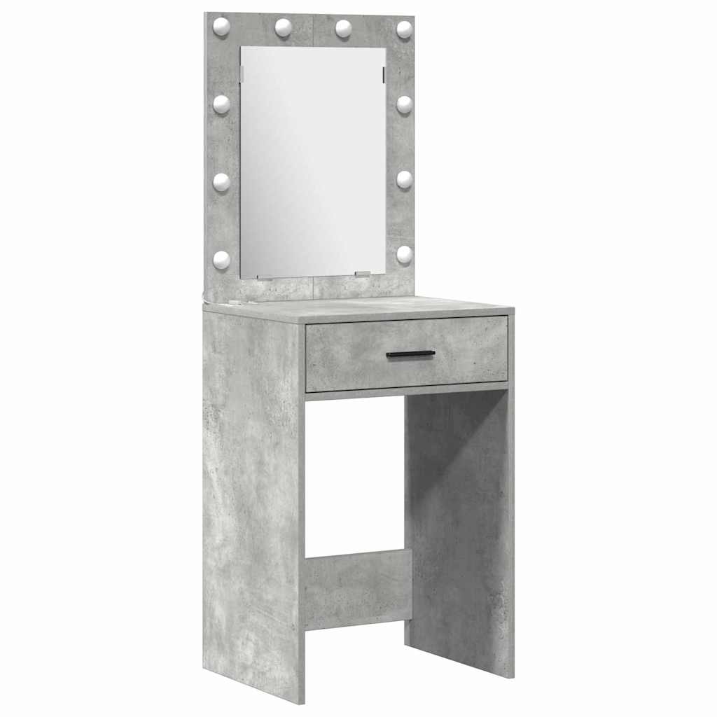 Schminktisch 3 stk. Betongrau 40 x 41 x 135 cm Holzwerkstoff