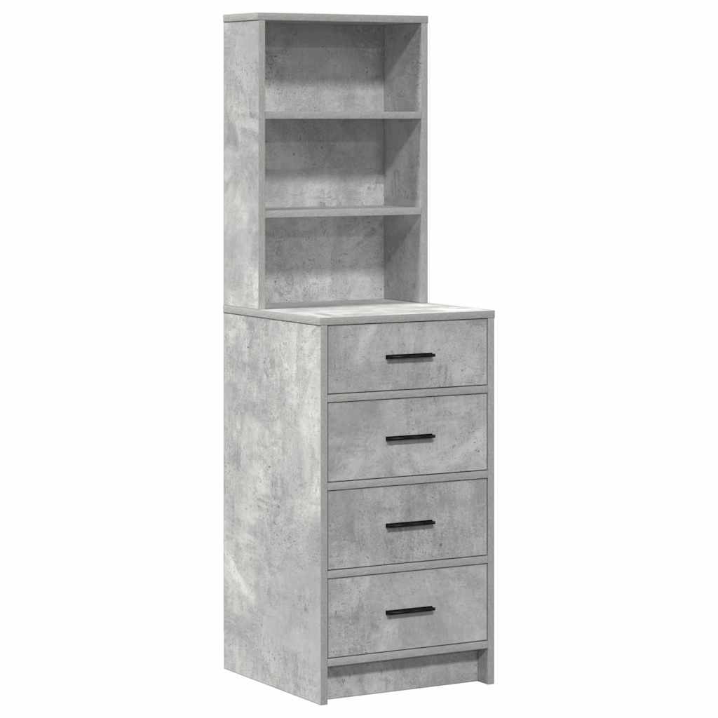 Schminktisch 3 stk. Betongrau 40 x 41 x 135 cm Holzwerkstoff