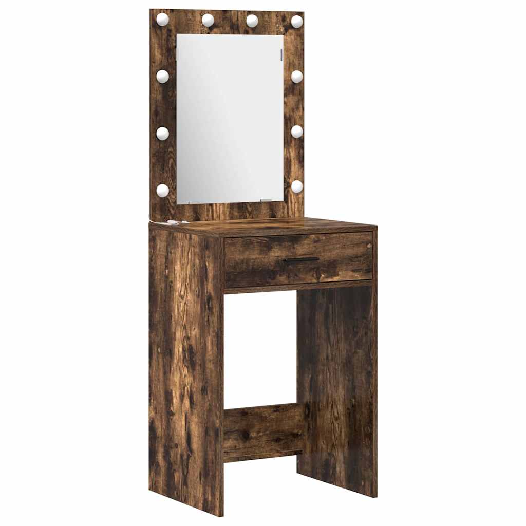 Schminktisch 3 stk. Räuchereiche 40 x 41 x 135 cm Holzwerkstoff