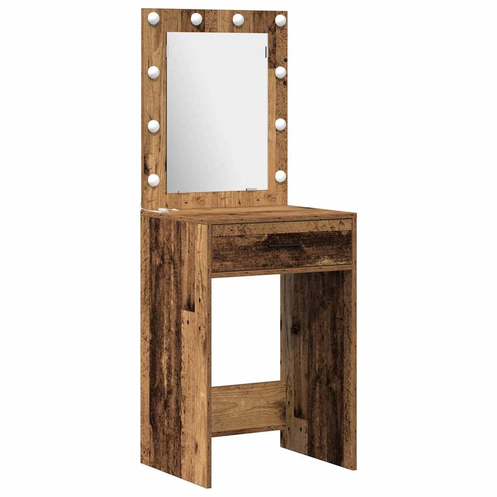 Schminktisch 3 stk. Altholz 40 x 41 x 135 cm Holzwerkstoff