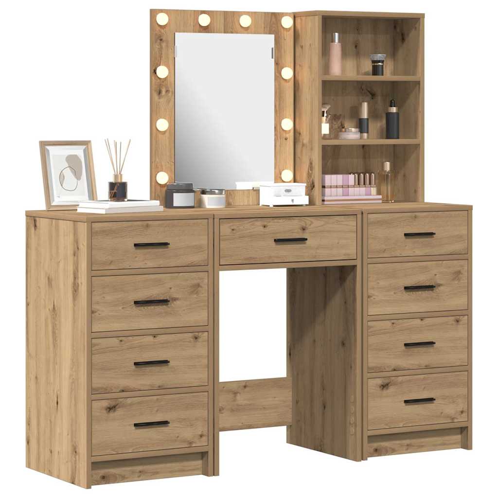Schminktisch 3 stk. Artisan-Eiche 40 x 41 x 135 cm