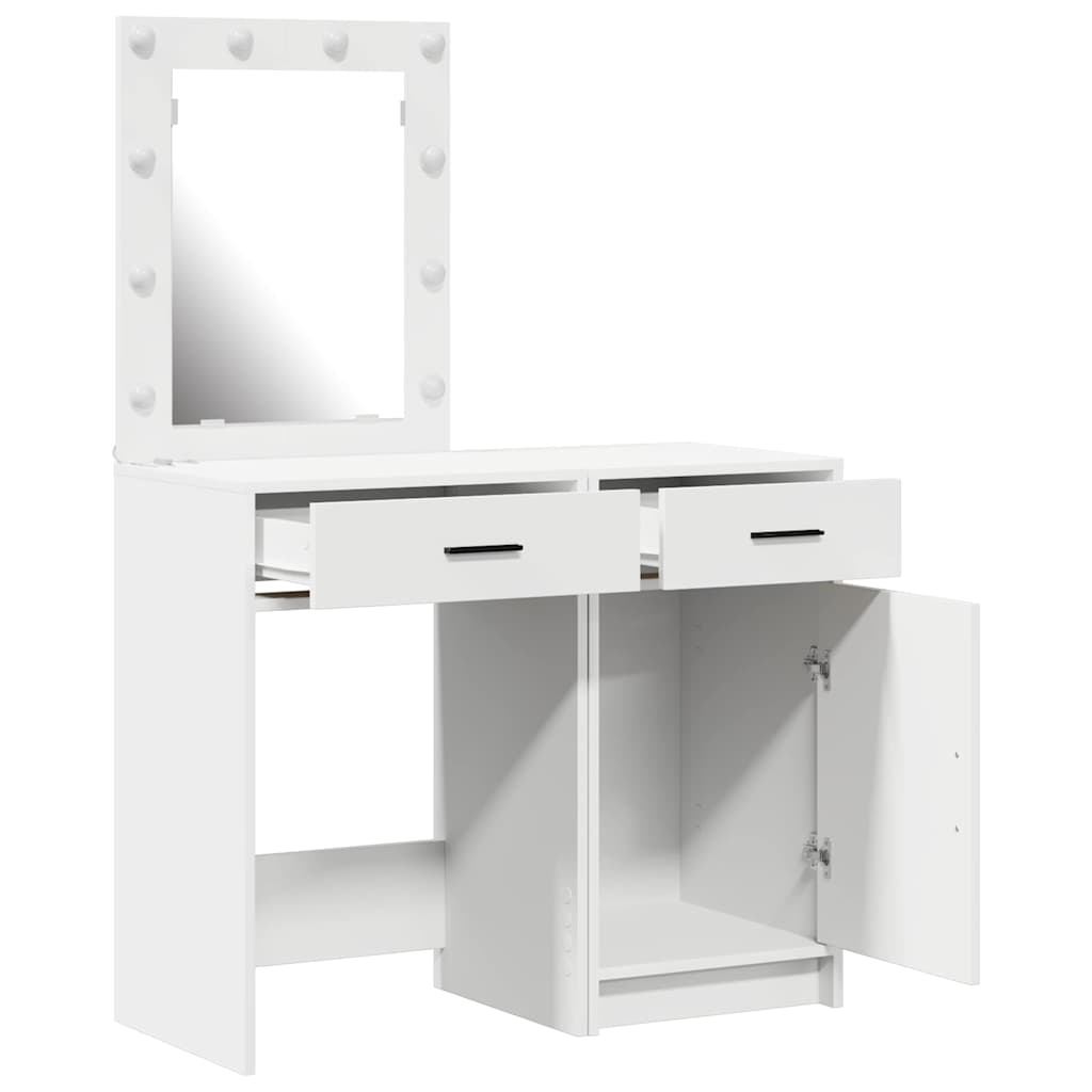 Schminktisch 2 stk. Weiß 50 x 41 x 135 cm Holzwerkstoff