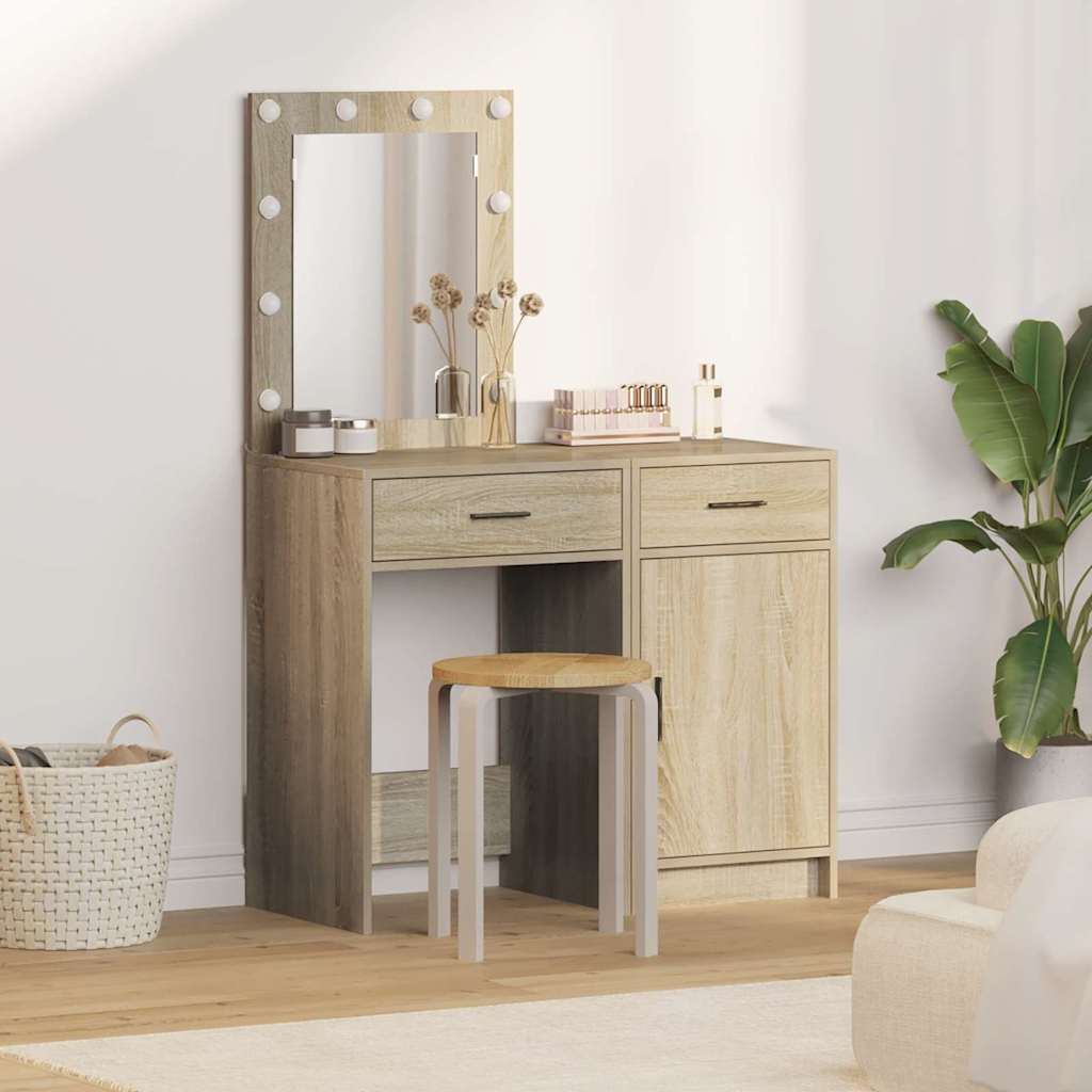 Schminktisch 2 stk. Braun 50 x 41 x 135 cm Holzwerkstoff