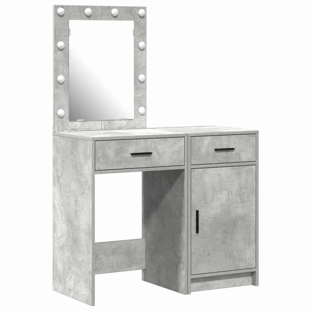 Schminktisch 2 stk. Grau 50 x 41 x 135 cm Holzwerkstoff