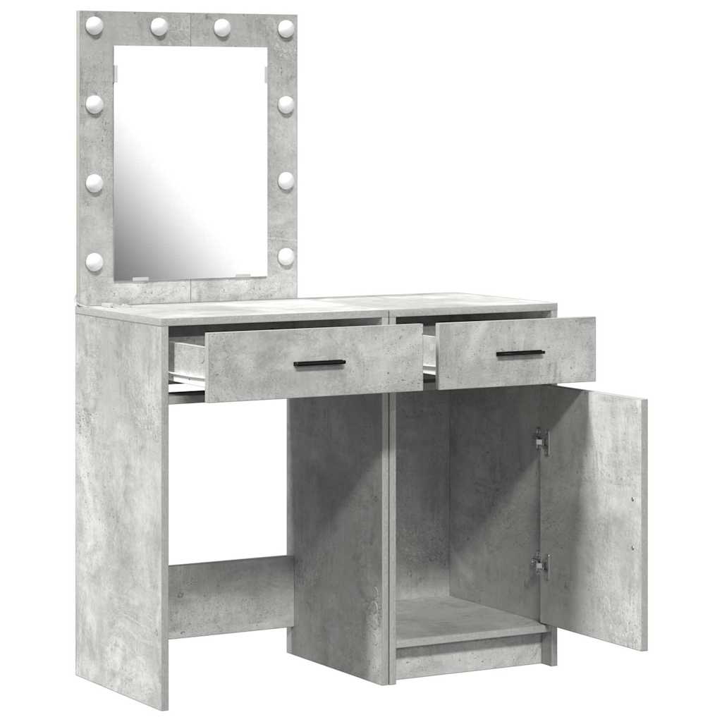 Schminktisch 2 stk. Grau 50 x 41 x 135 cm Holzwerkstoff