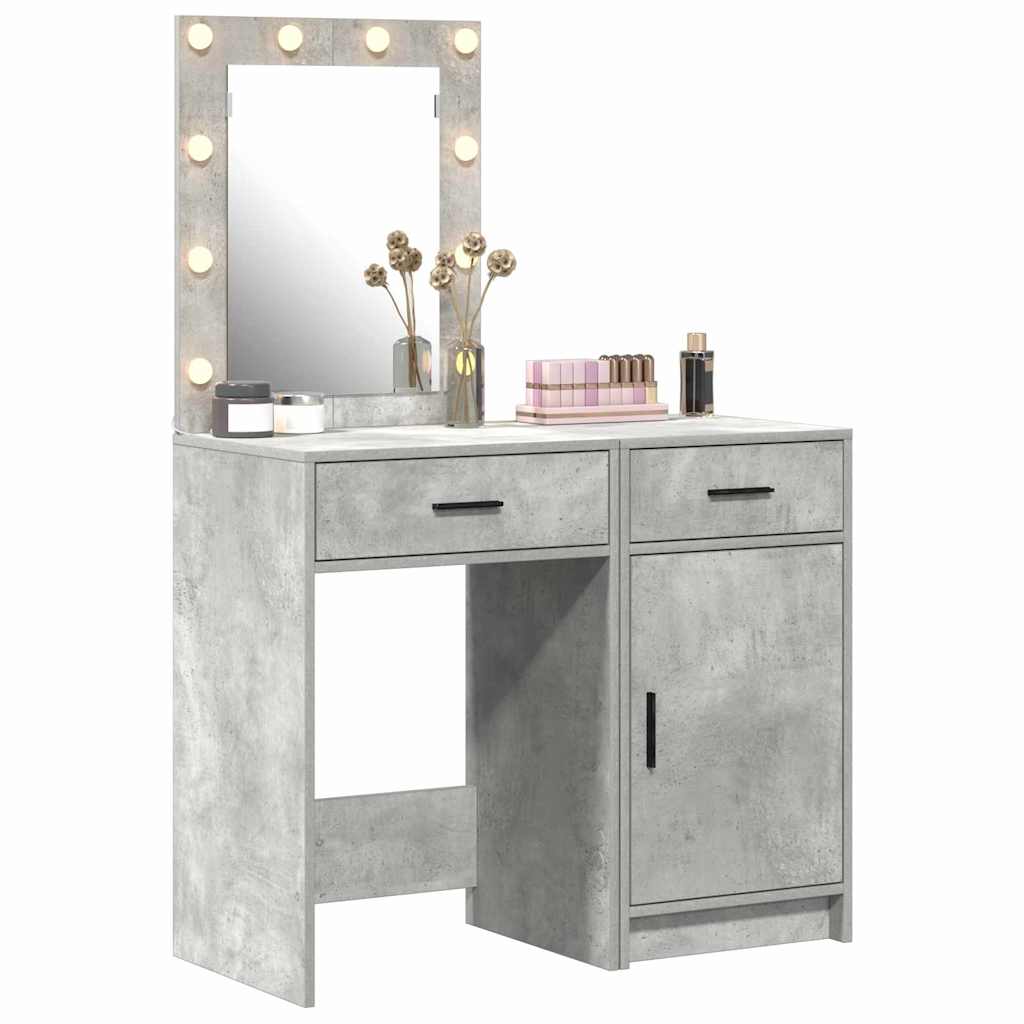 Schminktisch 2 stk. Grau 50 x 41 x 135 cm Holzwerkstoff