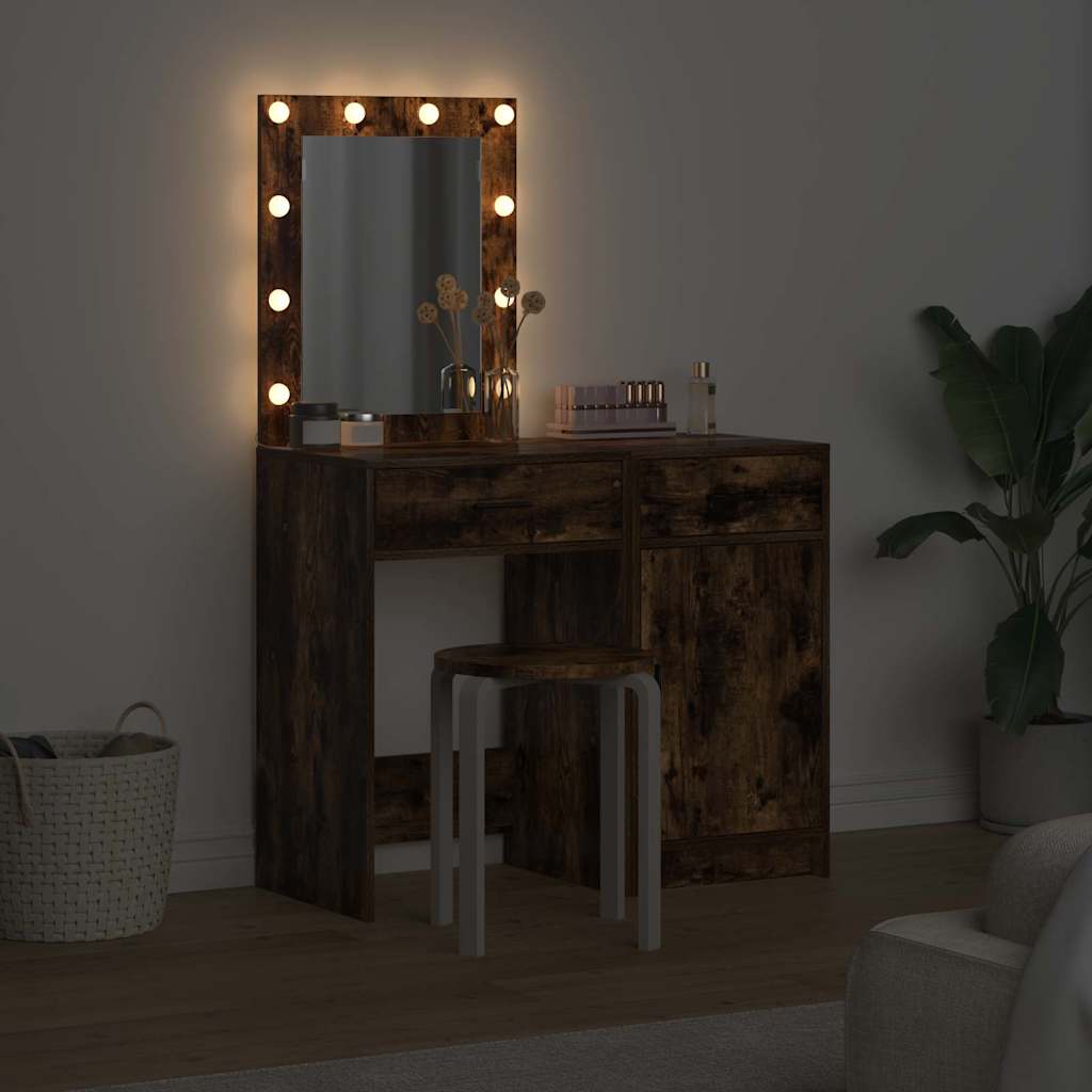 Schminktisch 2 stk. Braun 50 x 41 x 135 cm Holzwerkstoff