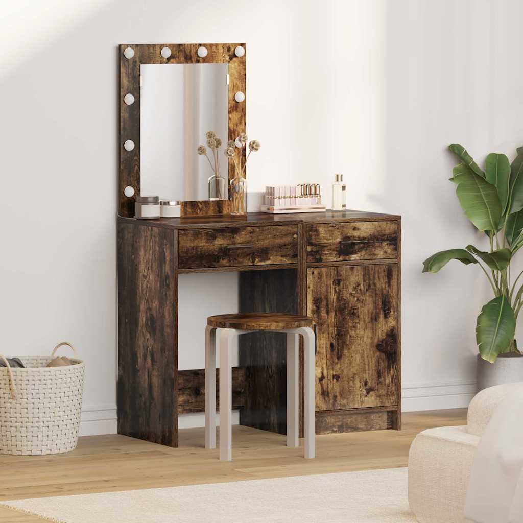 Schminktisch 2 stk. Braun 50 x 41 x 135 cm Holzwerkstoff