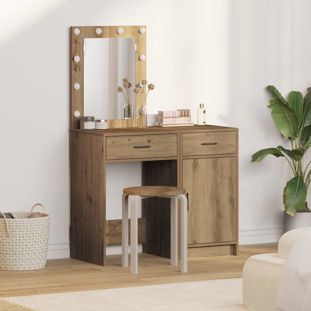 Schminktisch 2 pcs Braun 50 x 41 x 135 cm Holzwerkstoff