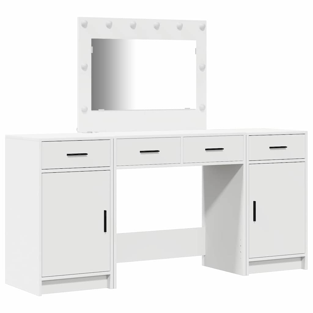 Schminktisch 3 stk. Weiß 78,5 x 41 x 135 cm Holzwerkstoff
