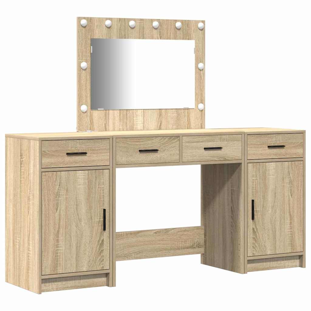 Schminktisch 3 stk. Braun 78,5 x 41 x 135 cm Holzwerkstoff
