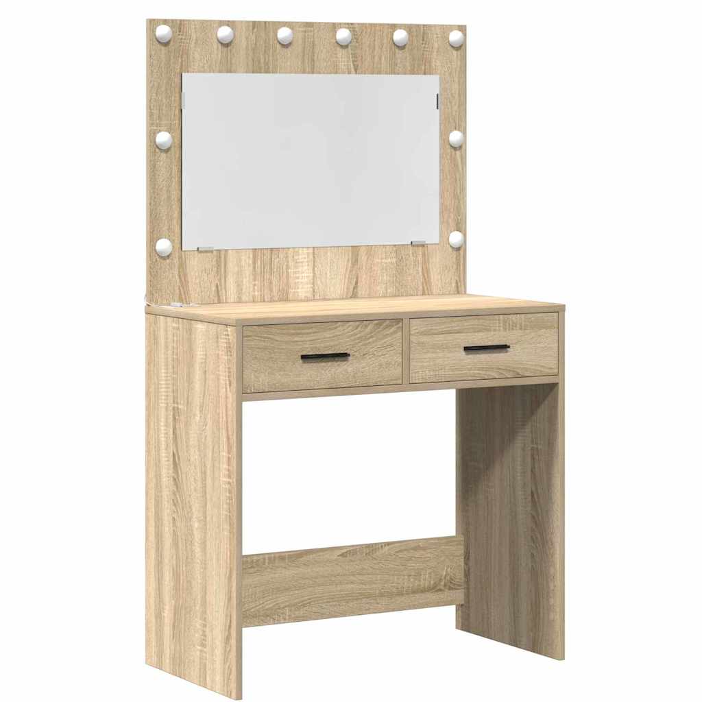 Schminktisch 3 stk. Braun 78,5 x 41 x 135 cm Holzwerkstoff