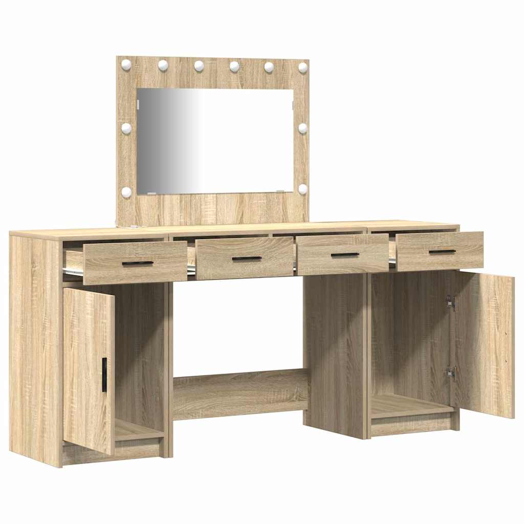 Schminktisch 3 stk. Braun 78,5 x 41 x 135 cm Holzwerkstoff