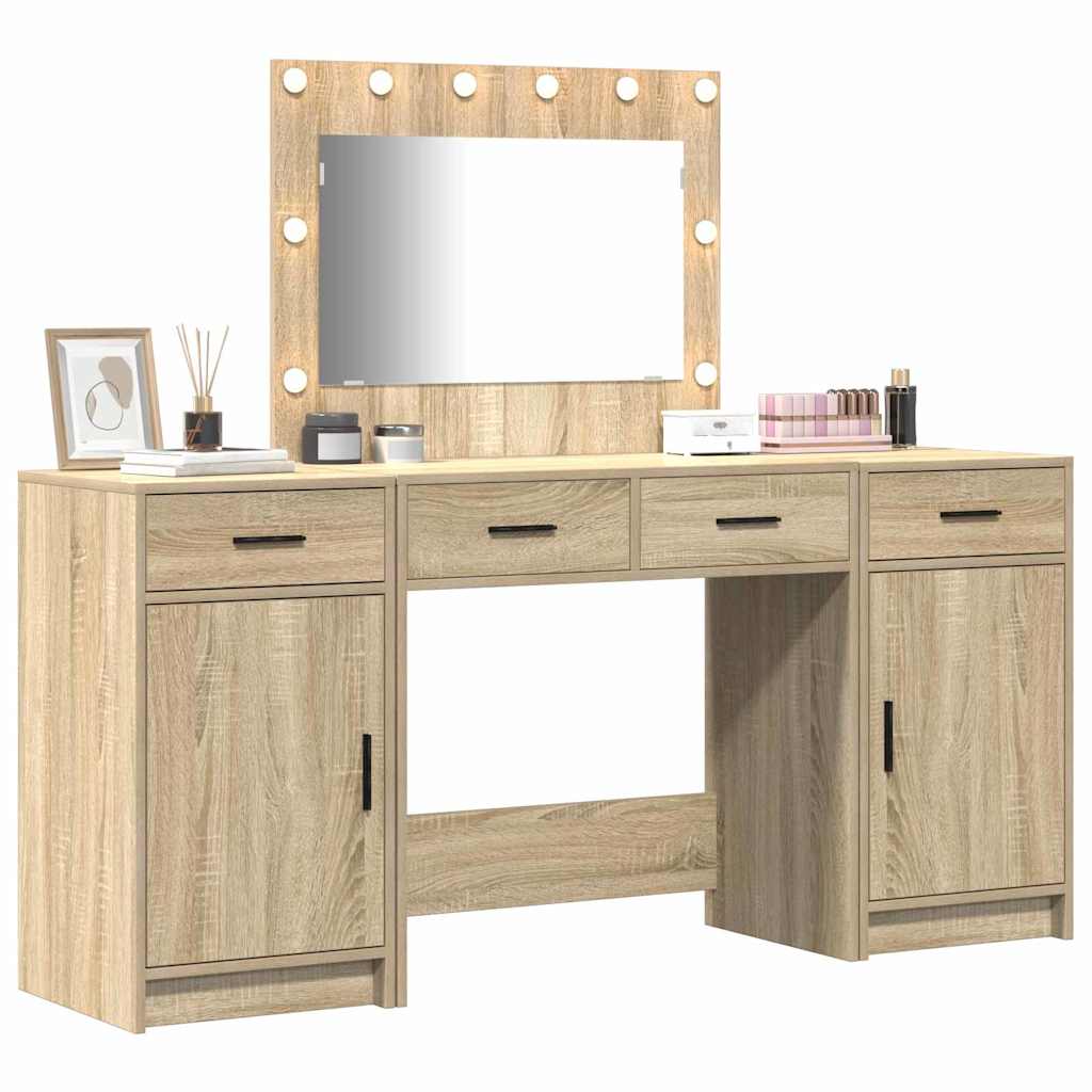Schminktisch 3 stk. Braun 78,5 x 41 x 135 cm Holzwerkstoff