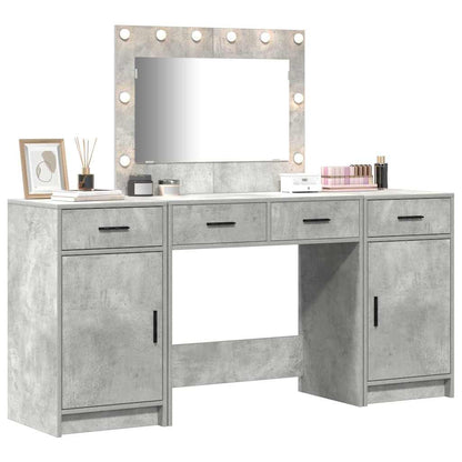 Schminktisch 3 stk. Grau 78,5 x 41 x 135 cm Holzwerkstoff