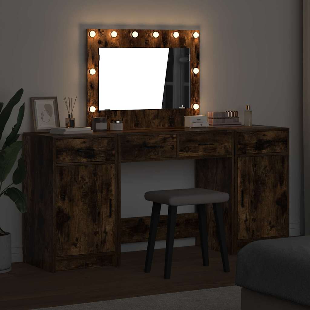 Schminktisch 3 stk. Braun 78,5 x 41 x 135 cm Holzwerkstoff