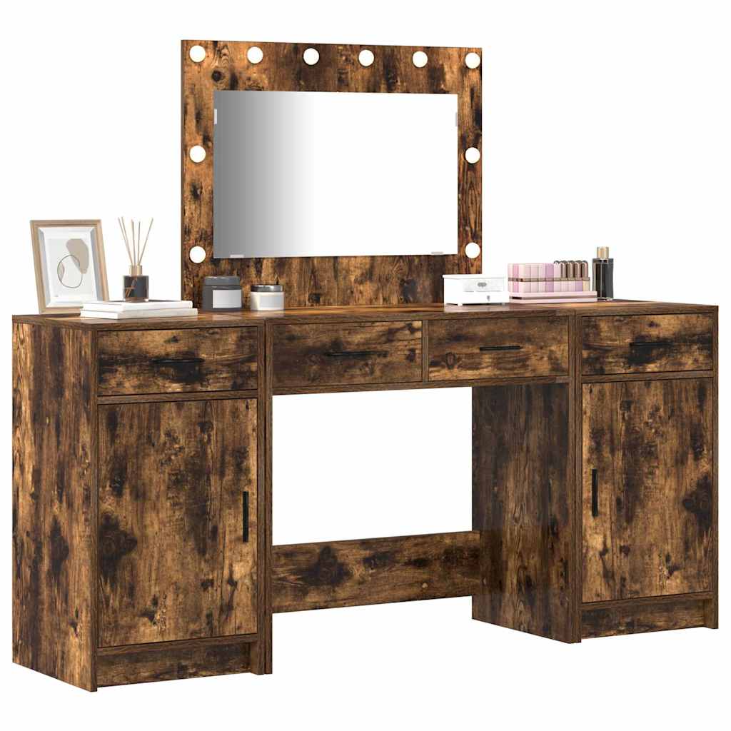 Schminktisch 3 stk. Braun 78,5 x 41 x 135 cm Holzwerkstoff