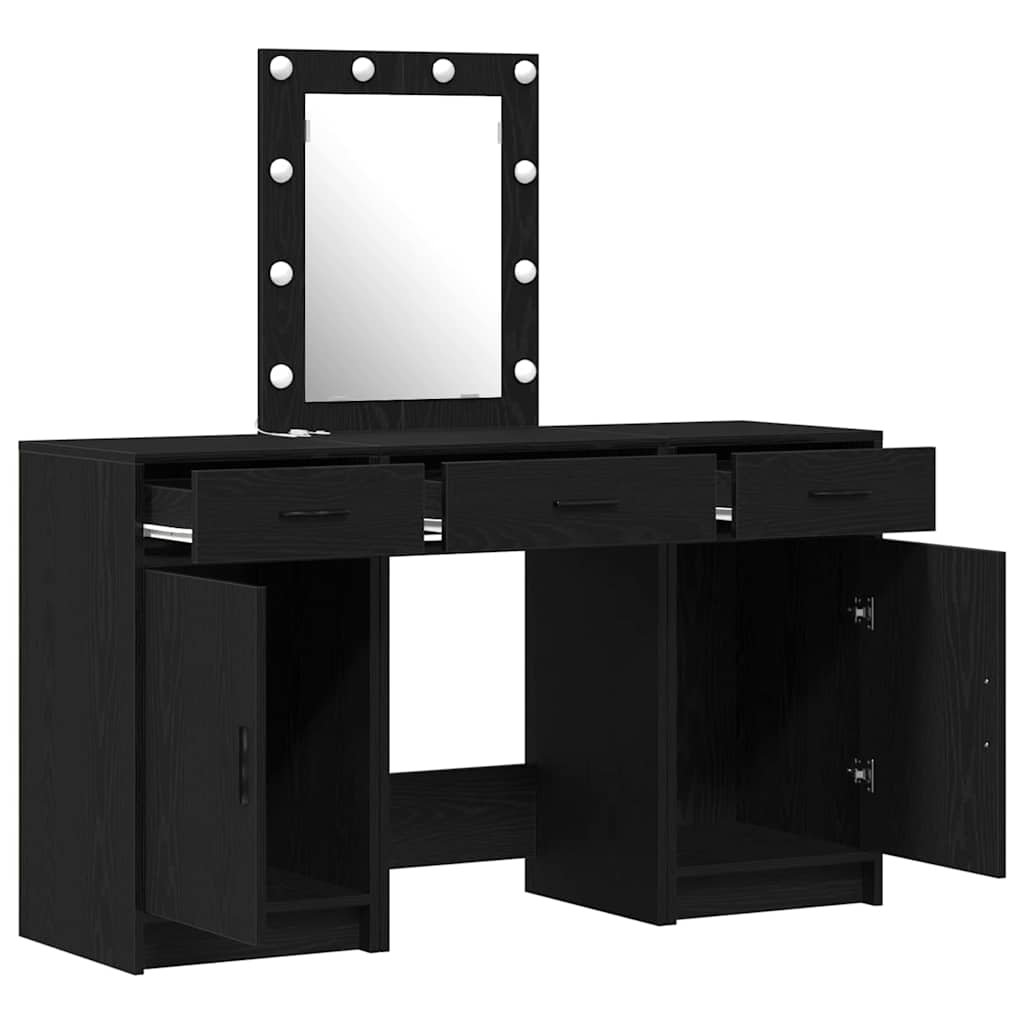 Schminktisch Schwarz 50 x 41 x 135 cm Holzwerkstoff