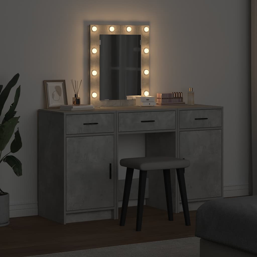 Schminktisch Grau 50 x 41 x 135 cm Holzwerkstoff