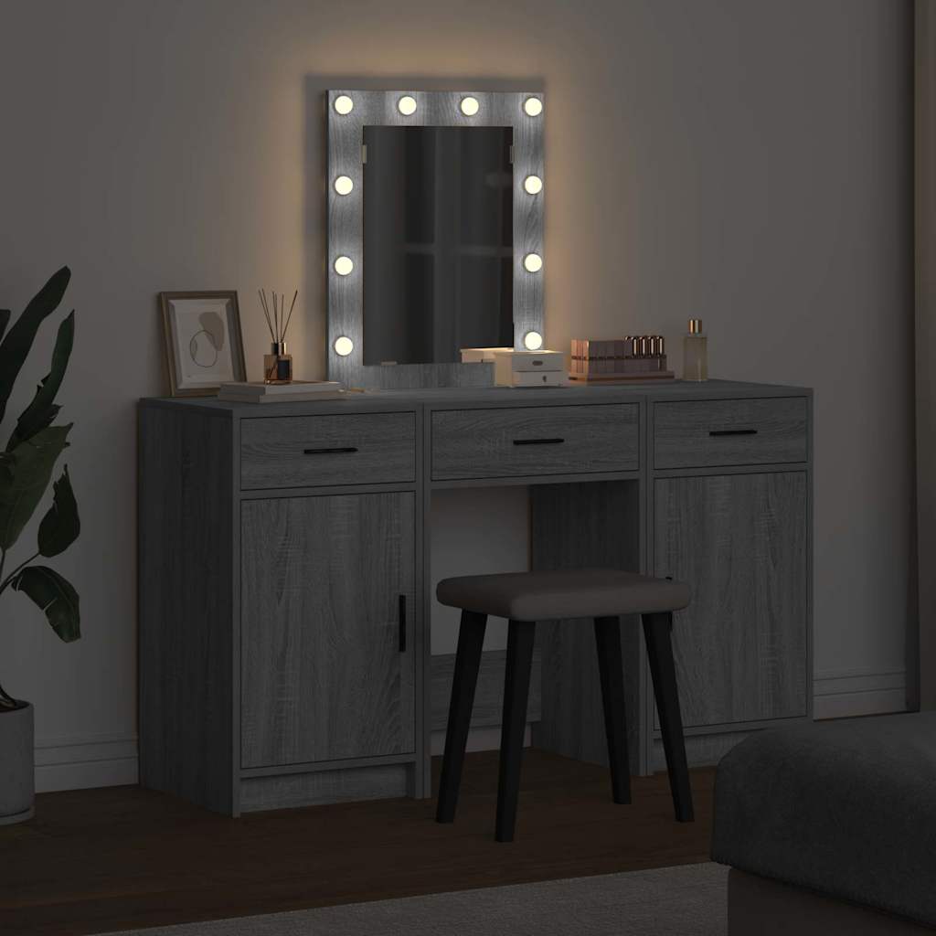 Schminktisch Grau 50 x 41 x 135 cm Holzwerkstoff