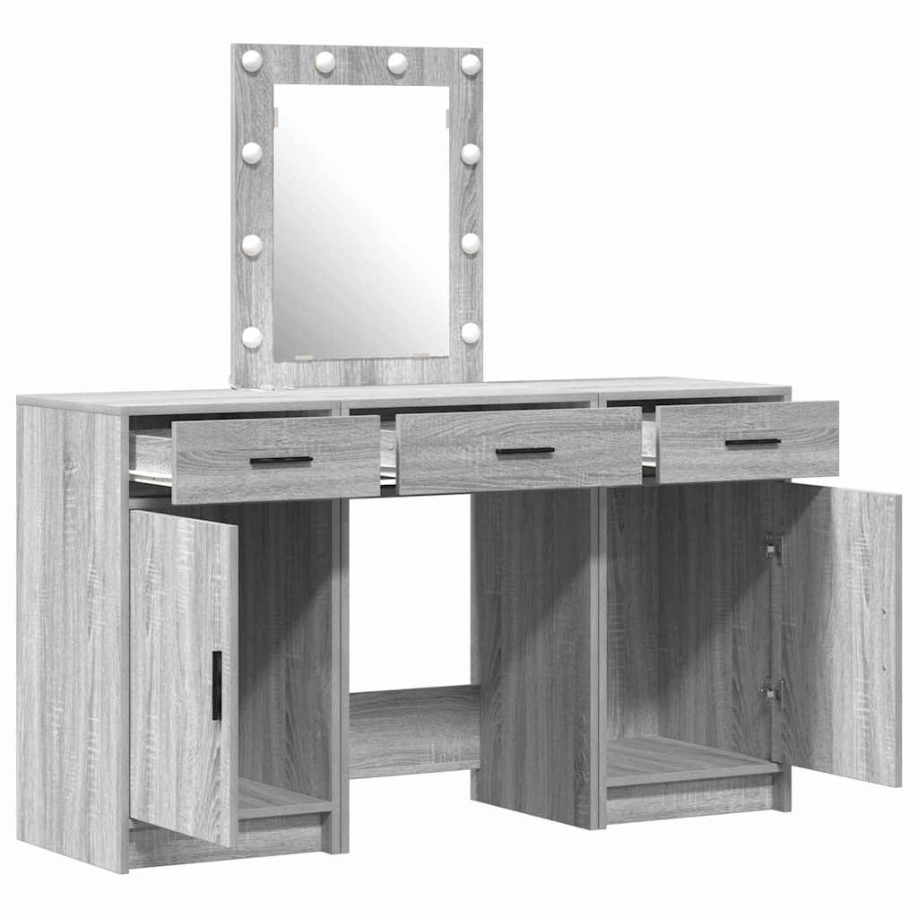 Schminktisch Grau 50 x 41 x 135 cm Holzwerkstoff